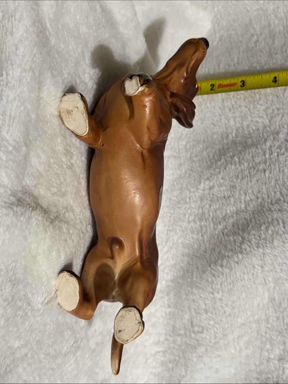 Vintage Enesco Ceramic Dachshund Figurine, Mid Century Wiener Dog Japan 7" - Picture 6 of 8